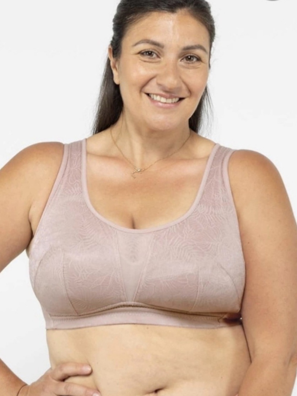 Understance Amber Smooth Lace Wireless Tank Bra Desert Rose‎ 44DD/DDD - Picture 2 of 6